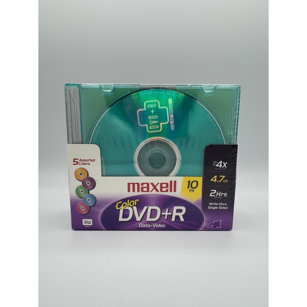 Maxell‎ DVD+R COLOR 10 Pack 4.7 GB Single Sided